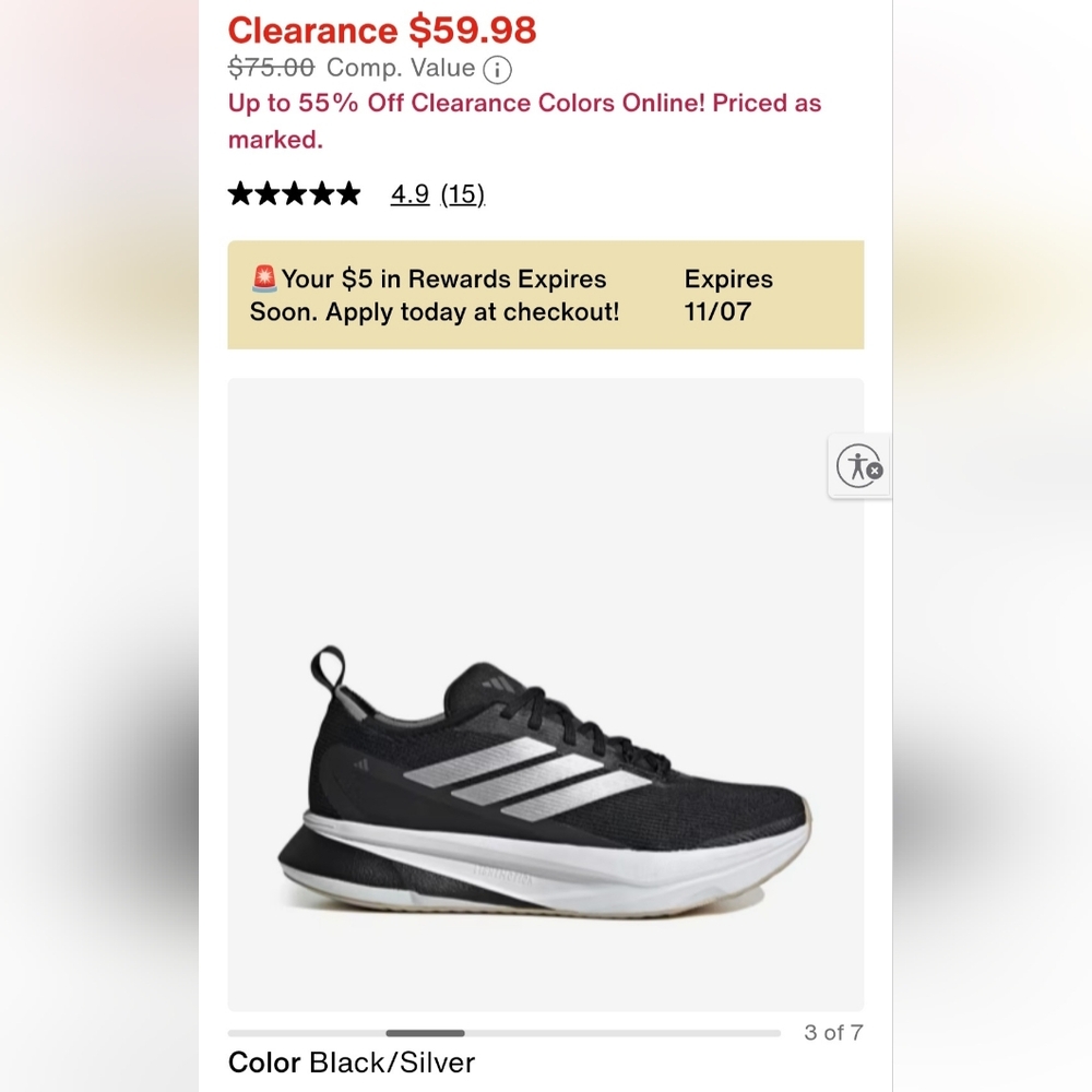 Adidas Black and Silver Jogit Running Sneakers.